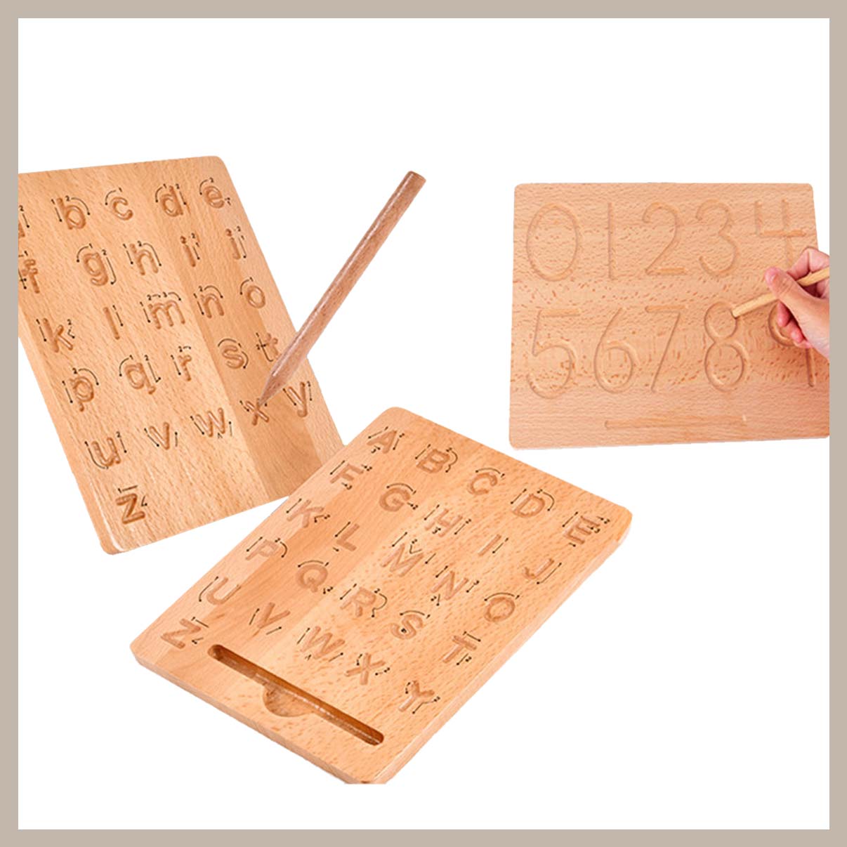 Montessori Schreibbrett – Spielerisch Buchstaben & Zahlen lernen ✍️🔤🔢