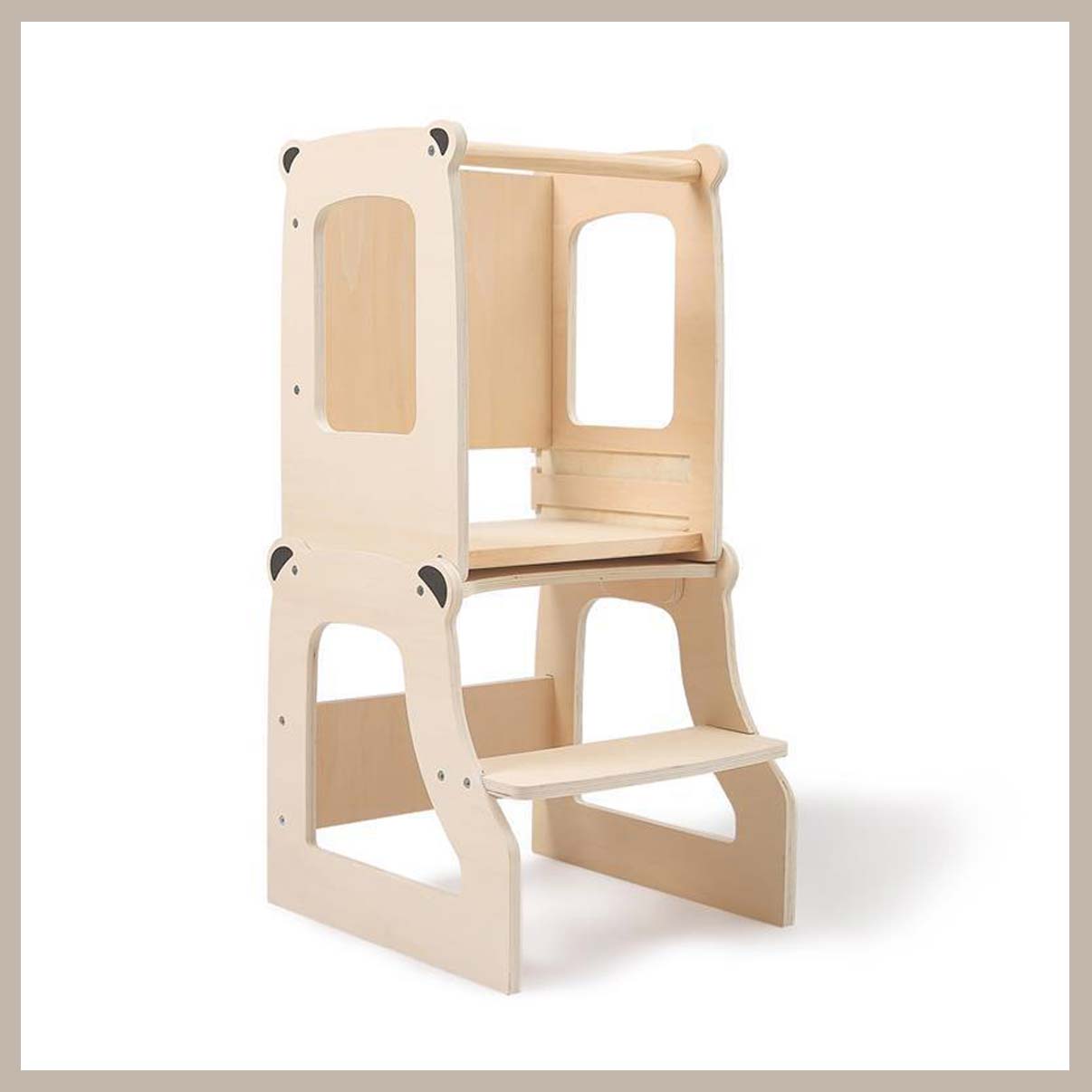 Lernturm aus hochwertigem Holz mit 3-in-1 Funktion