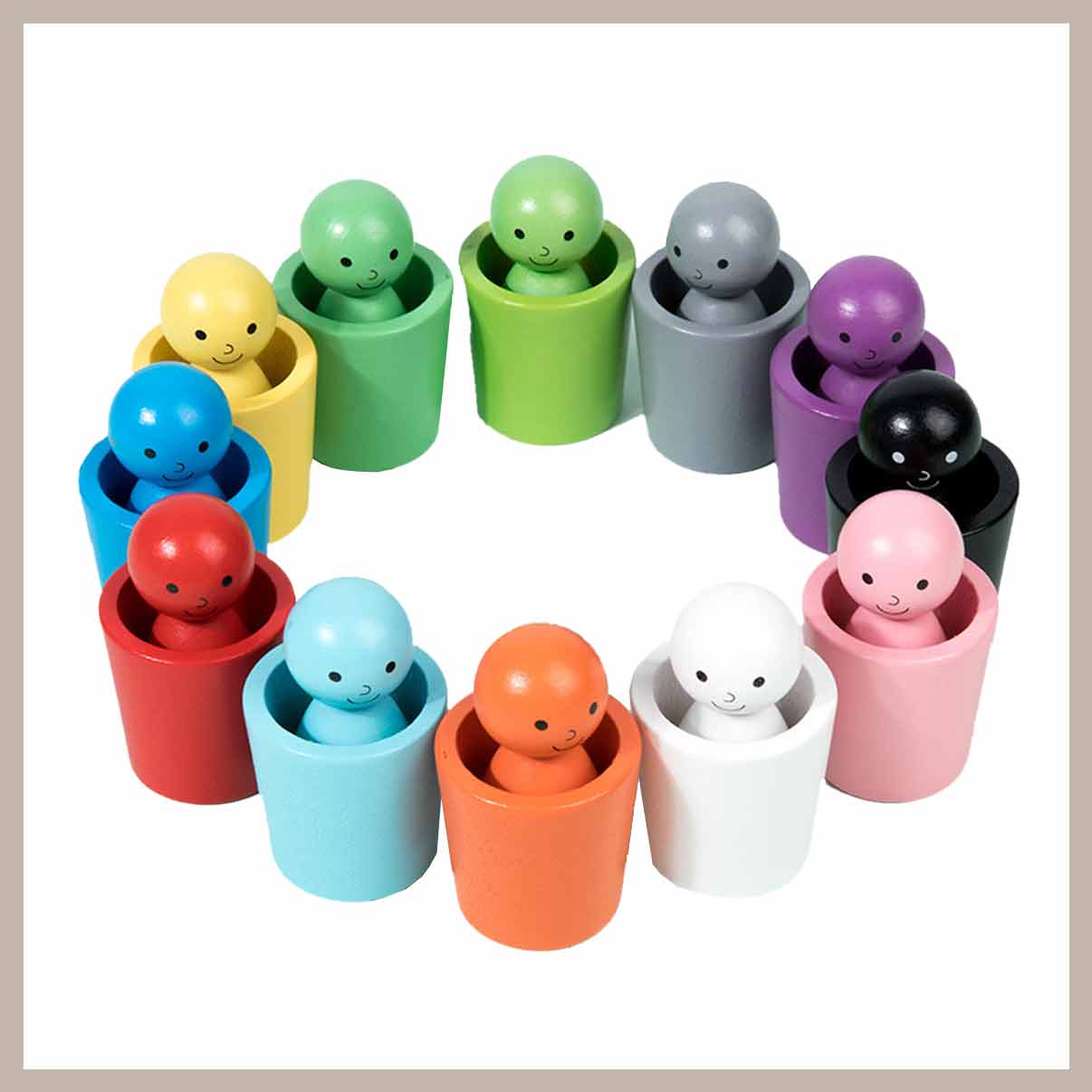 Montessori Farbspiel zum Zuordnen - Lustiges Farbenspiel