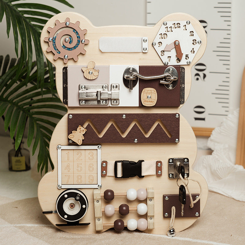 Feinmotorik Board "Bär" aus Holz