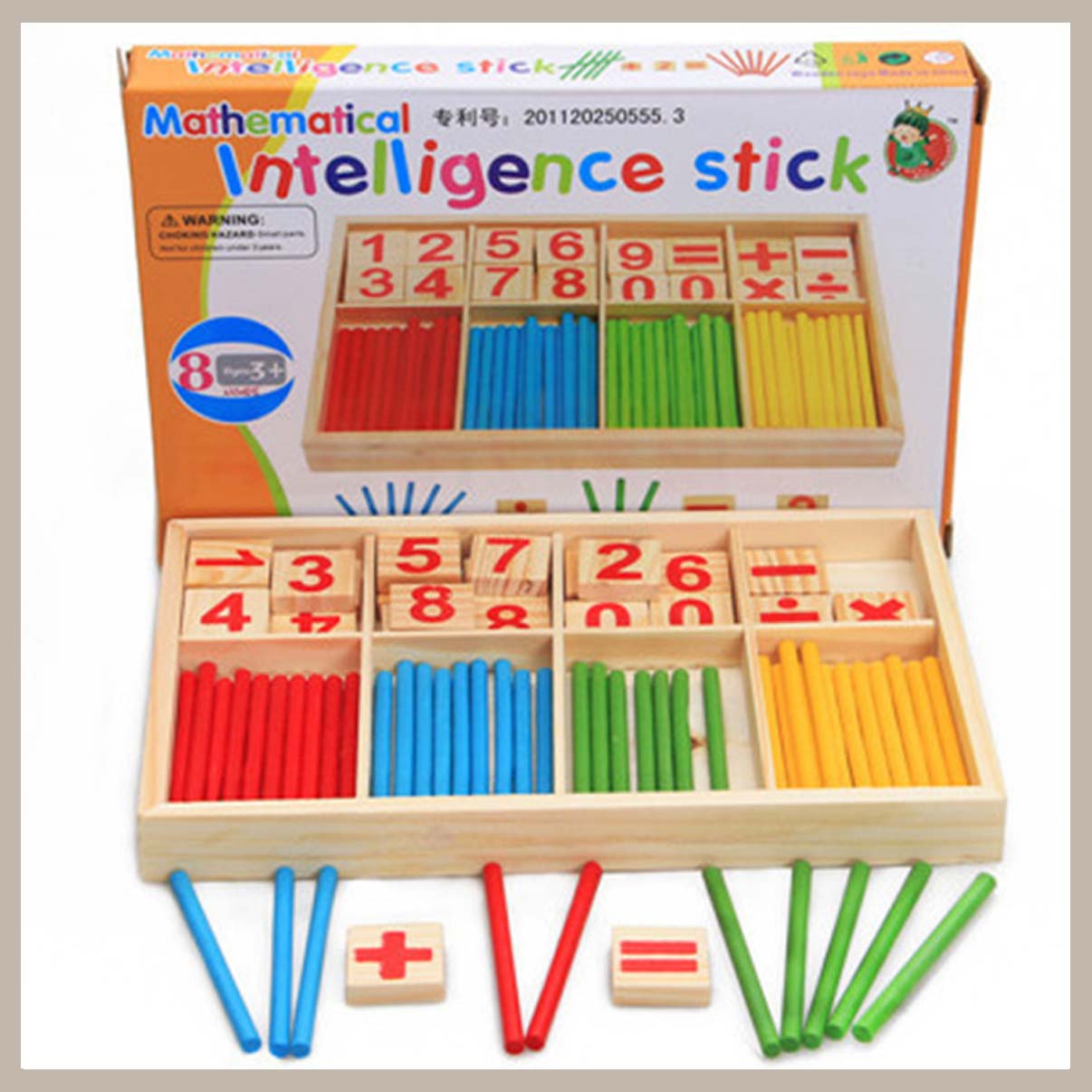 Mathematik Lernset mit bunten Stäbchen