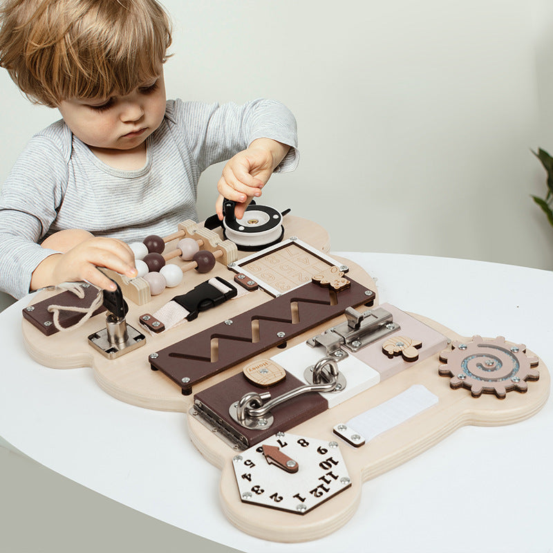Feinmotorik Board "Bär" aus Holz