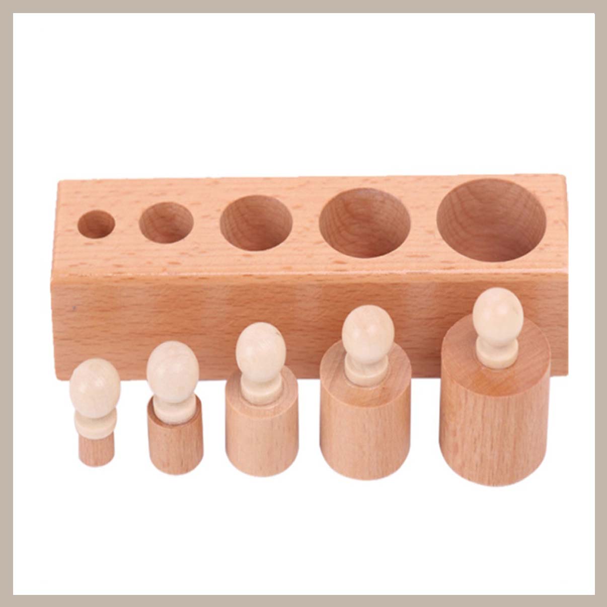 Mini Zylinder-Set – Sensorisches Montessori Lernspielzeug