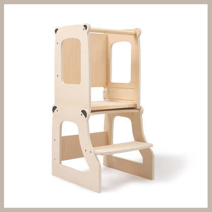 Lernturm aus hochwertigem Holz mit 3-in-1 Funktion