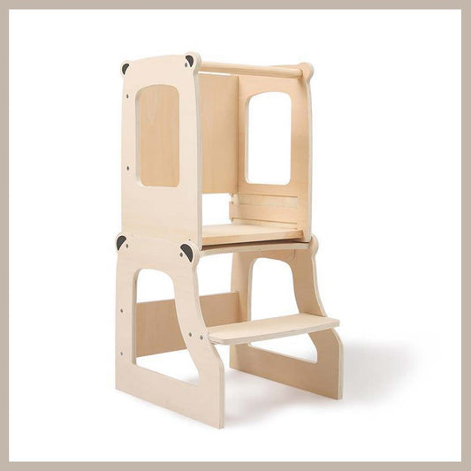 Lernturm aus hochwertigem Holz mit 3-in-1 Funktion