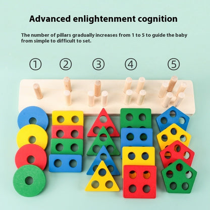 Montessori Steckspiel mit bunten Plättchen