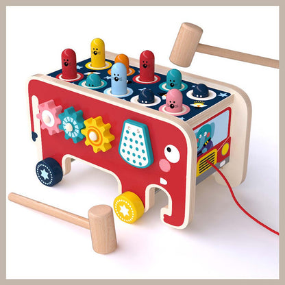 Holz-Hämmerbank Elefant – Spielerisches Lernen für kleine Entdecker